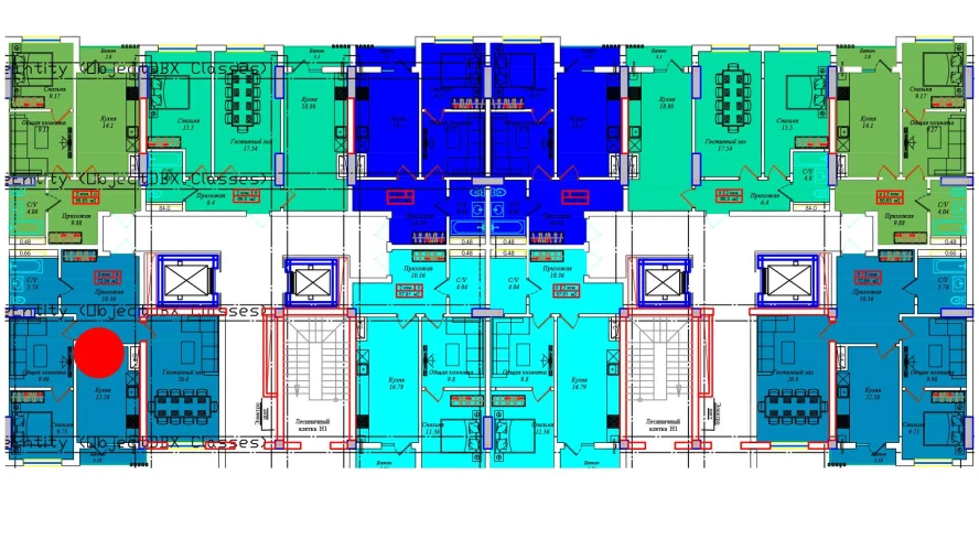 3-комнатная квартира 76.11 м²  1/1 этаж