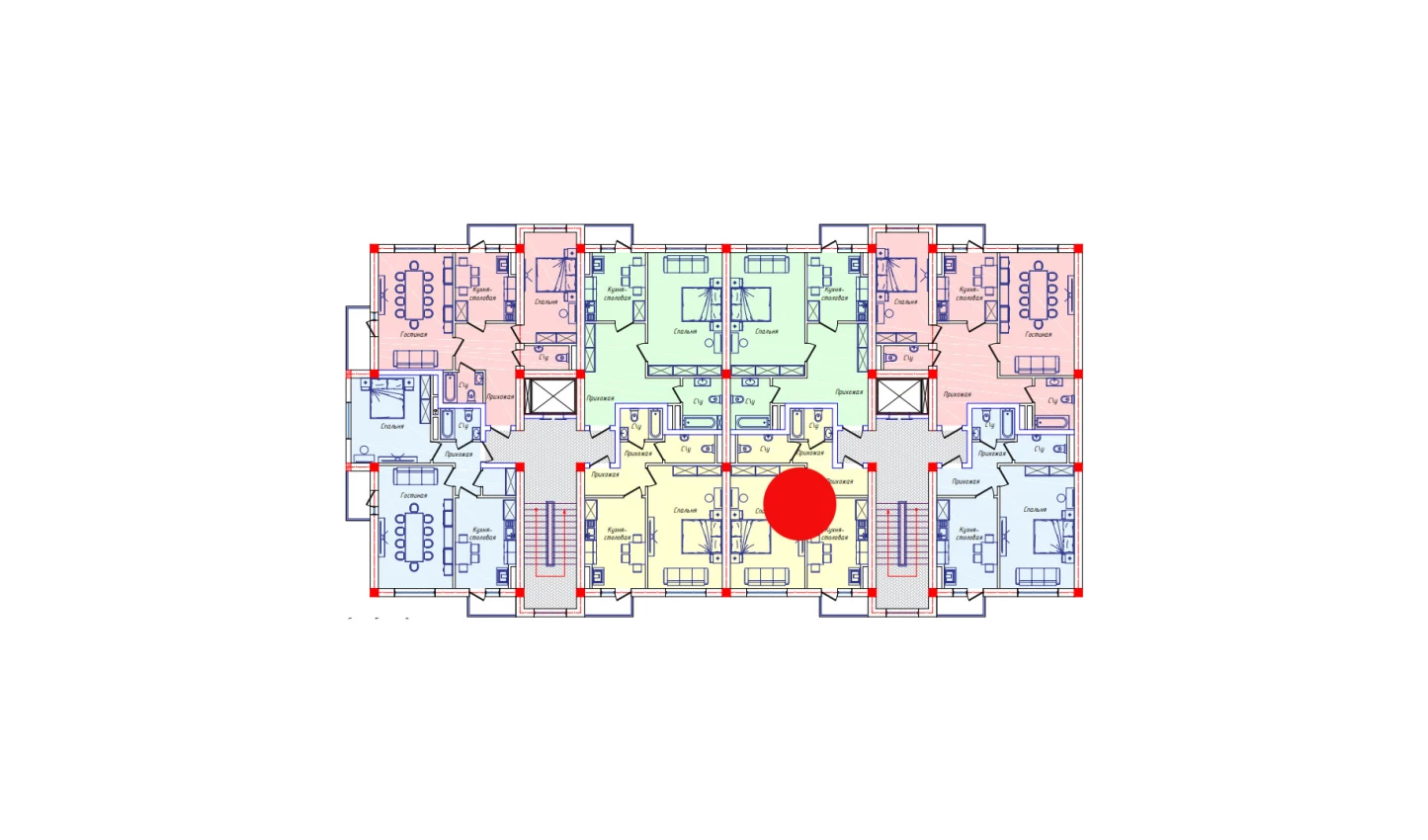 1-комнатная квартира 51.3 м²  6/6 этаж