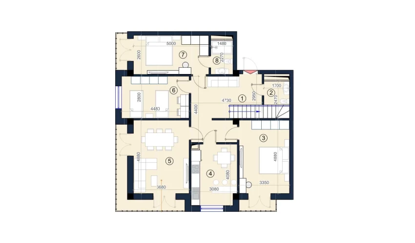 4-xonali xonadon 226 m²  9/9 qavat | KO'KSAROY Turar-joy majmuasi