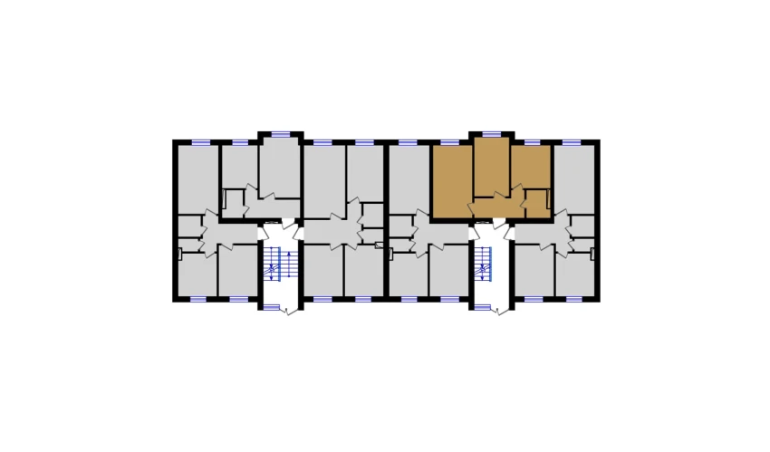 2-комнатная квартира 53.73 м²  1/5 этаж | Жилой комплекс QIZILTEPA