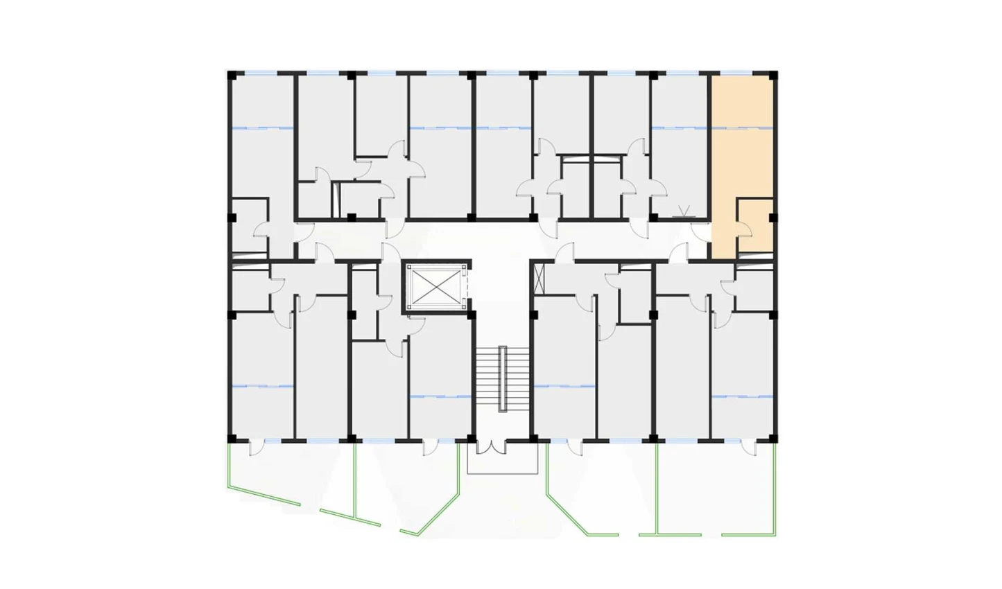 1-xonali xonadon 26.11 m²  1/1 qavat