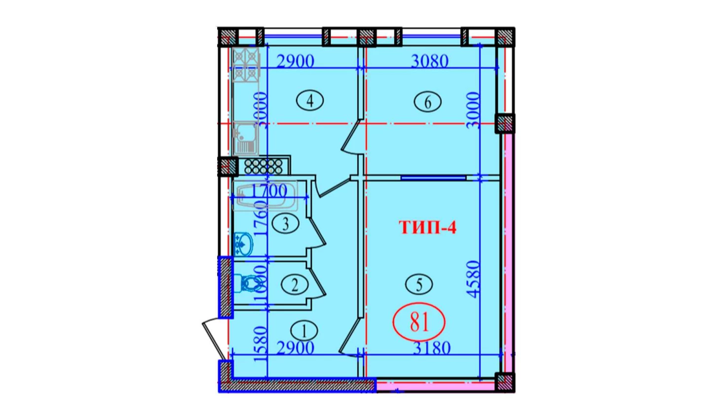 2-xonali xonadon 51.2 m²  8/8 qavat