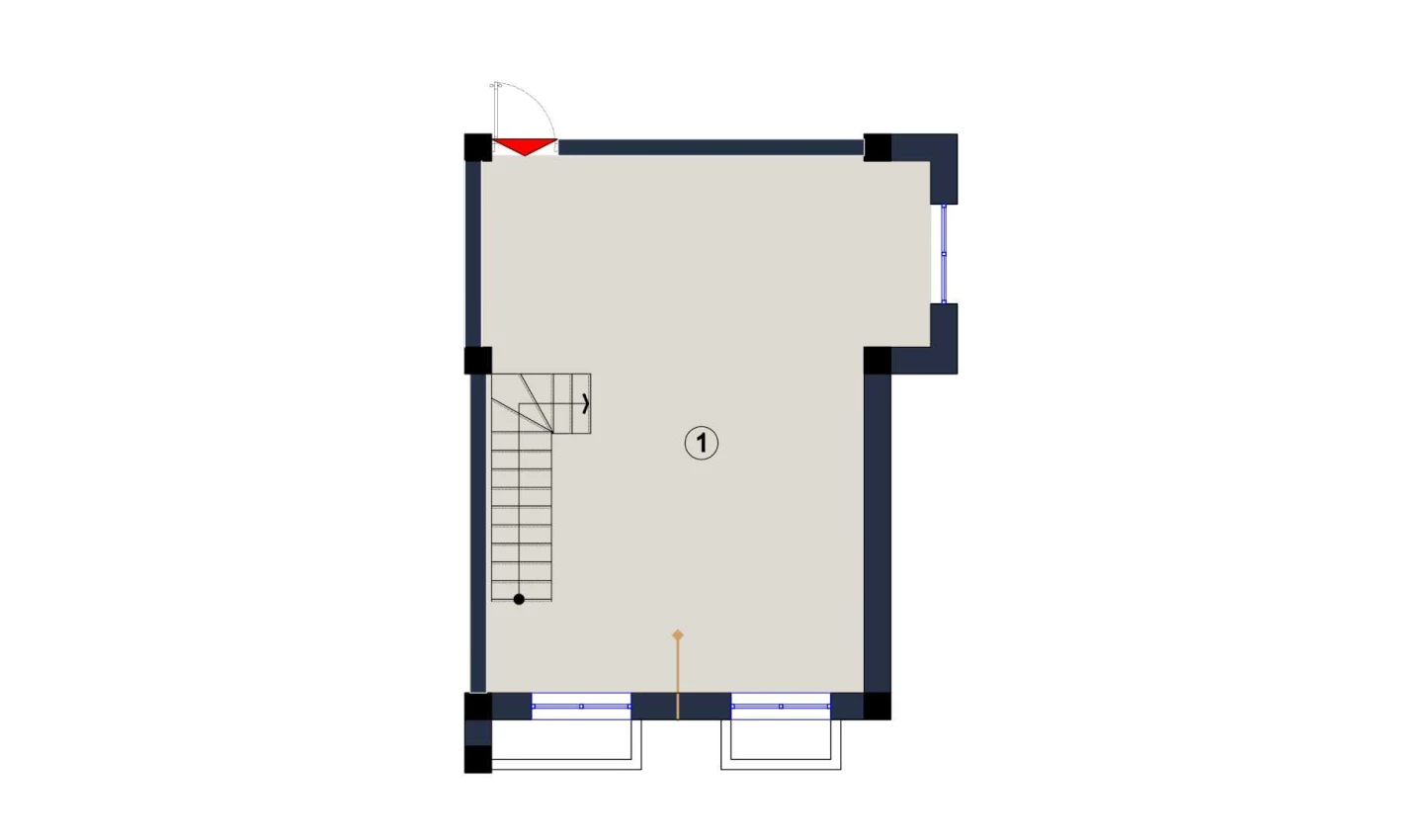 2-комнатная квартира 52.5 м²  1/1 этаж