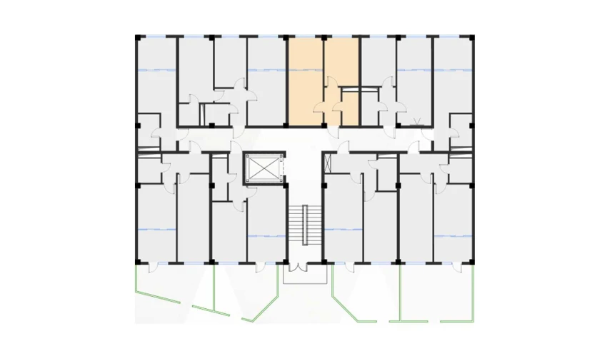 2-xonali xonadon 36.57 m²  1/7 qavat | Bochka Resort Turar-joy majmuasi