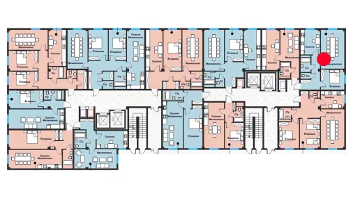 1-комнатная квартира 55.1 м²  1/12 этаж | Жилой комплекс Zangota City 1 -ETAP