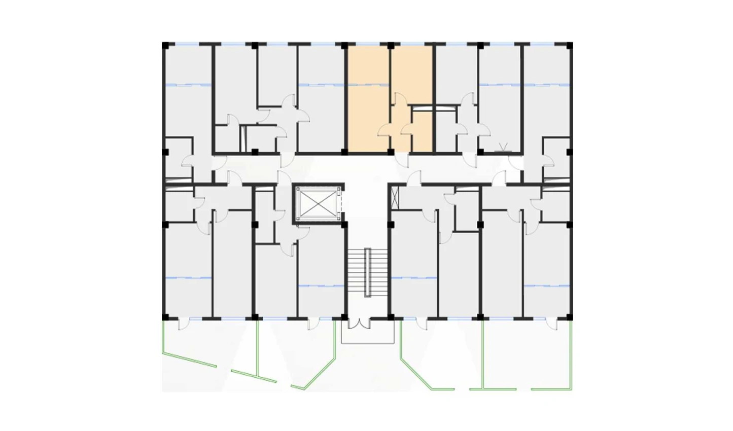 2-комн. квартира 36.57 м²  1/7 этаж | Жилой комплекс Bochka Resort