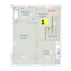 1-комн. квартира 95.5 м²  1/9 этаж | Жилой комплекс YANGI AVLOD