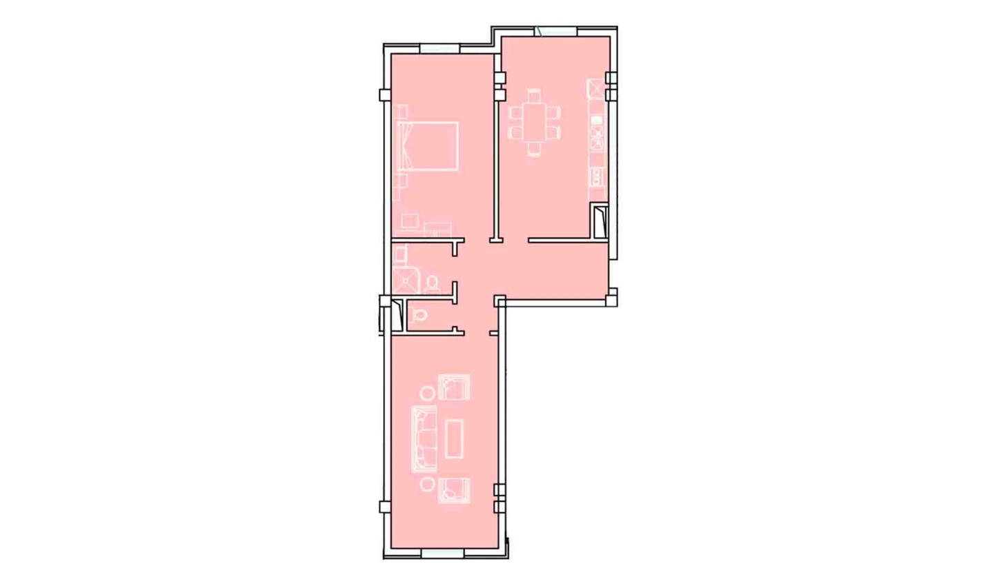 3-комнатная квартира 100.33 м²  8/8 этаж