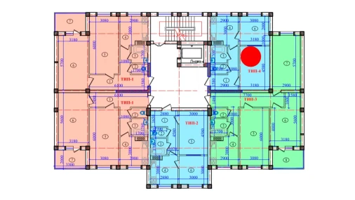 2-xonali xonadon 51.2 m²  3/9 qavat | Orzular Turar-joy majmuasi