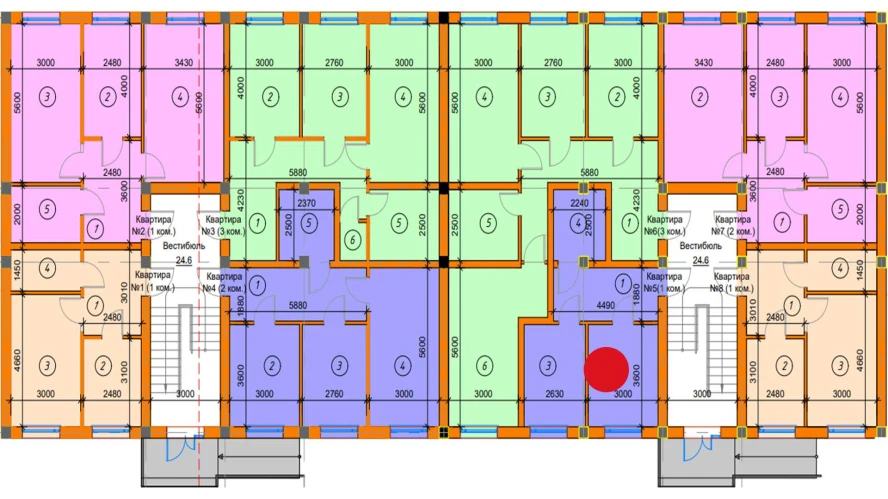 1-комнатная квартира 34.2 м²  1/1 этаж