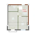 1-комн. квартира 45.3 м²  8/8 этаж