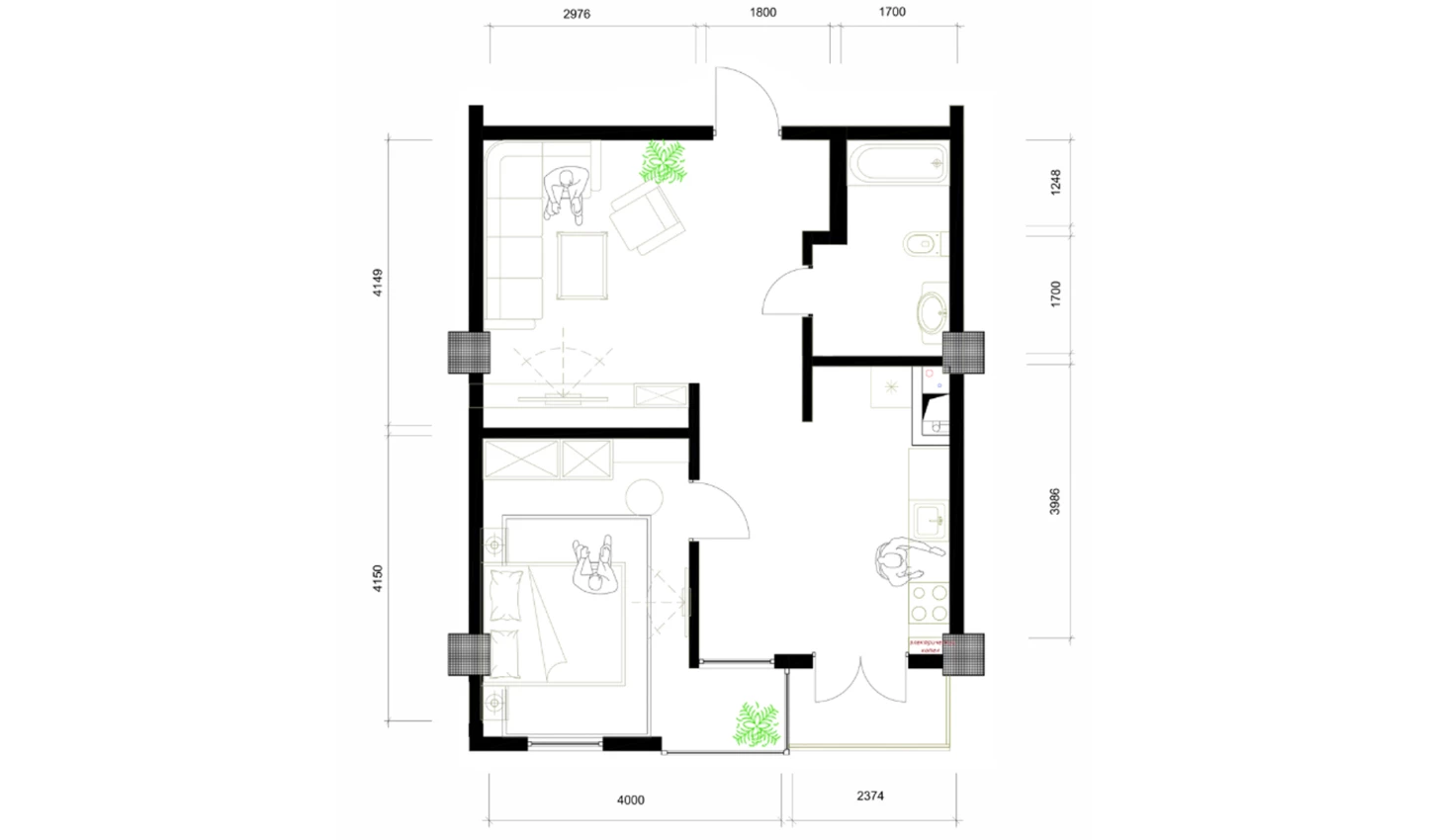 2-xonali xonadon 56.6 m²  10/10 qavat