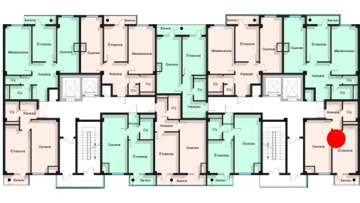 1-xonali xonadon 49.9 m²  12/12 qavat | SPUTNIK AVENUE Turar-joy majmuasi