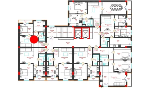 1-xonali xonadon 41 m²  3/12 qavat | CHINARA PARK Turar-joy majmuasi