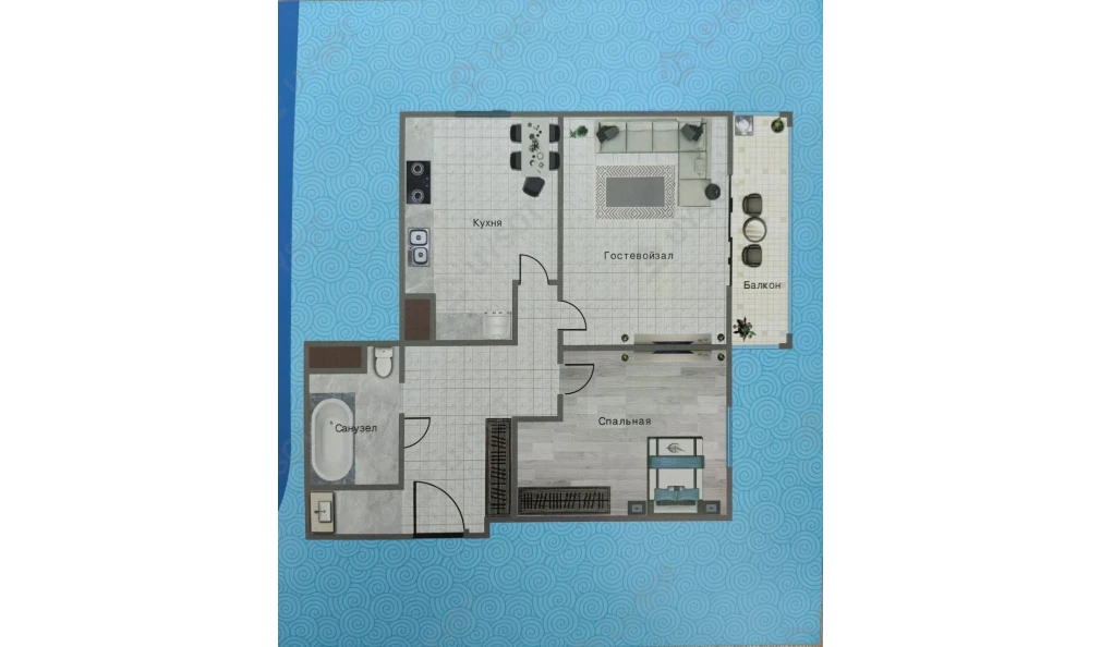 4-комнатная квартира 74.8 м²  1/1 этаж