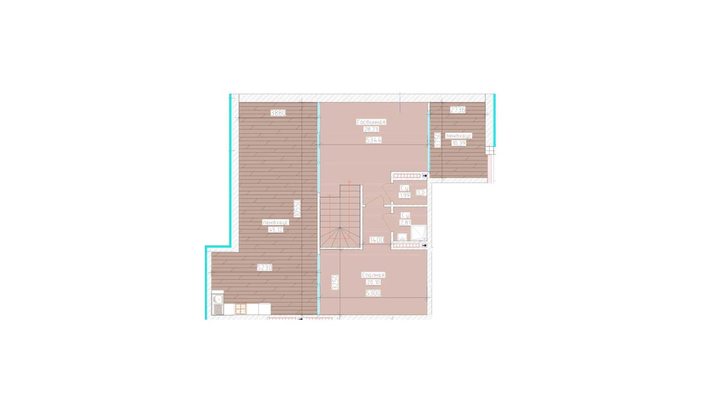 3-комнатная квартира 101.46 м²  9/9 этаж