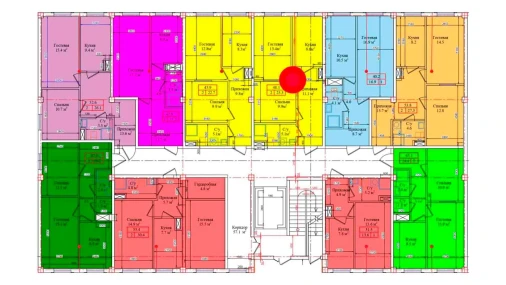 2-xonali xonadon 48.1 m²  1/9 qavat | CHIRCHIQ CITY Turar-joy majmuasi