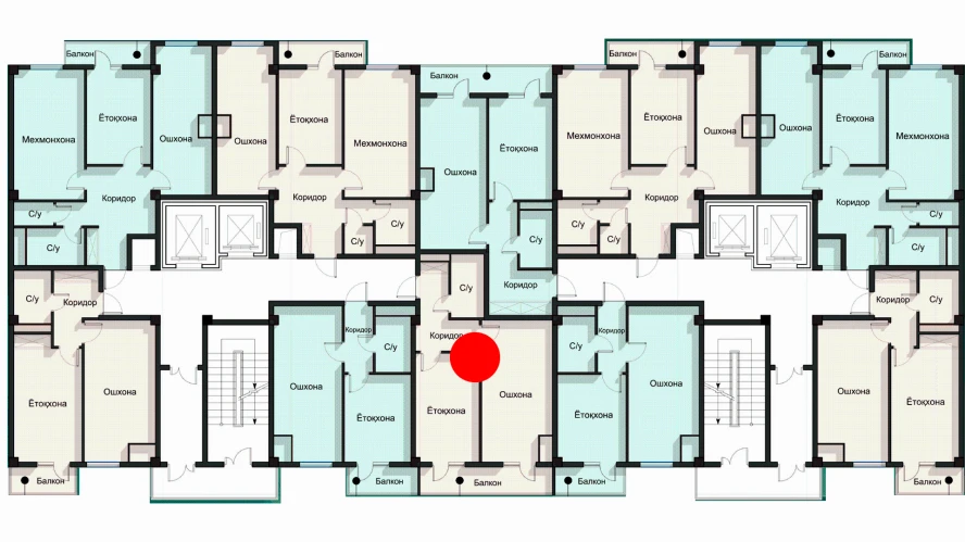 1-xonali xonadon 52.01 m²  10/12 qavat | SPUTNIK AVENUE Turar-joy majmuasi