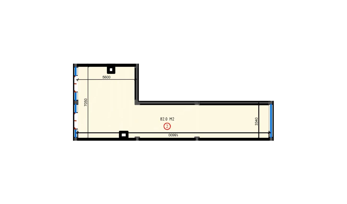 1-xonali xonadon 82 m²  3/3 qavat