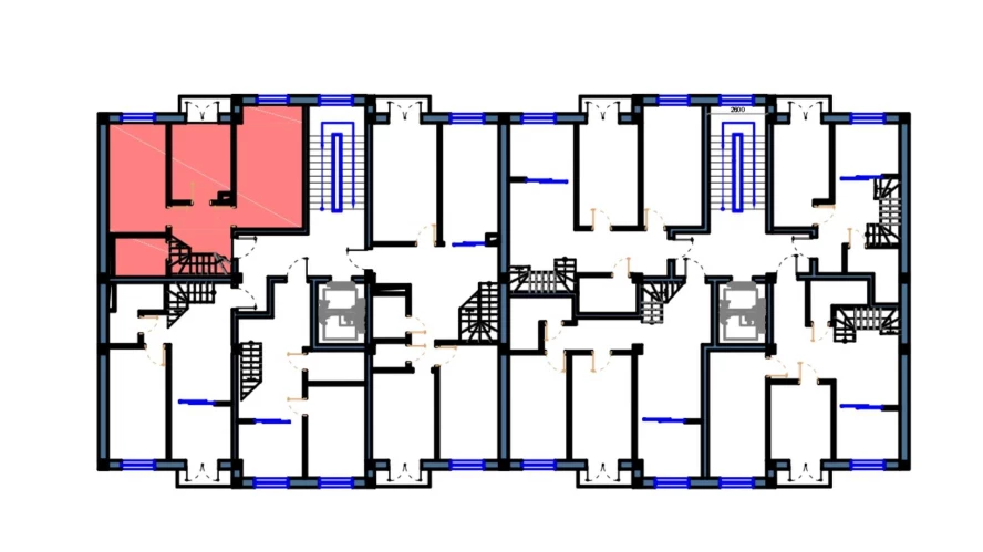 2-xonali xonadon 57.5 m²  9/9 qavat