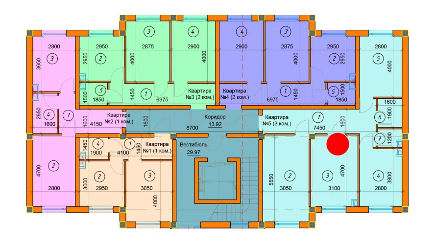 3-комнатная квартира 72.24 м²  1/1 этаж