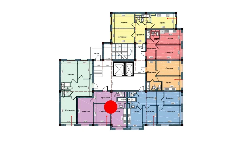 2-xonali xonadon 61 m²  2/10 qavat | NUR BARAKA Turar-joy majmuasi