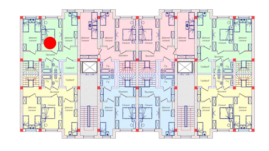 3-комнатная квартира 69.1 м²  8/8 этаж