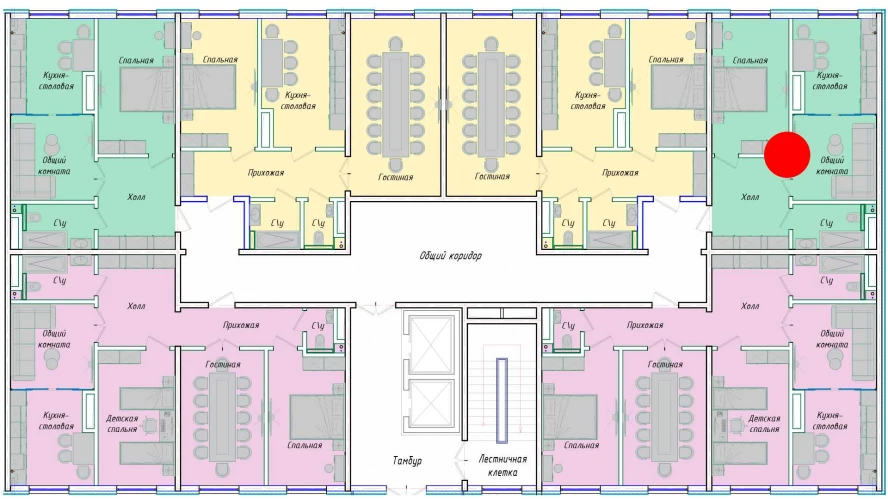 2-комнатная квартира 50.85 м²  1/1 этаж