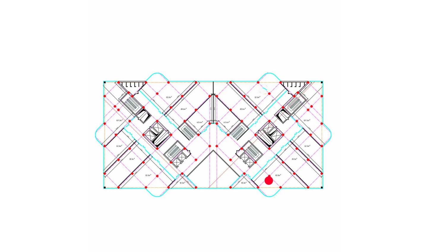 1-xonali xonadon 92 m²  3/3 qavat