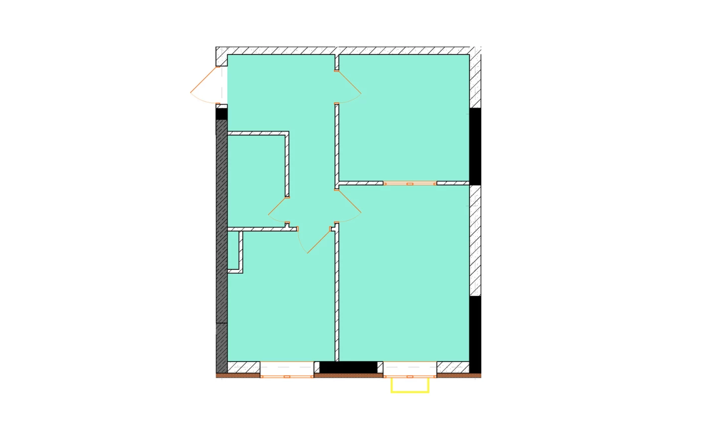 2-xonali xonadon 50.4 m²  2/2 qavat