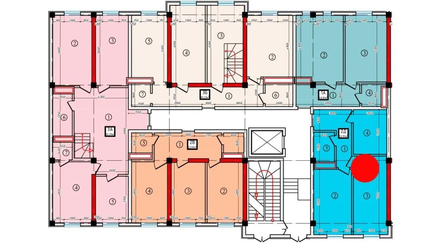 2-комнатная квартира 53.93 м²  1/1 этаж