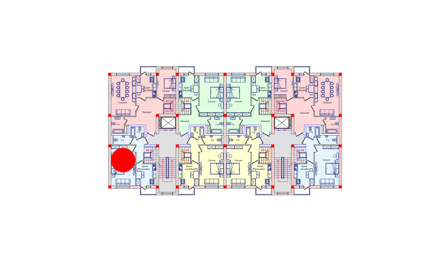 3-комнатная квартира 107.9 м²  7/7 этаж