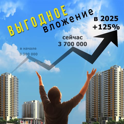 💸 Выгодное вложение 💸

 🚀 Уверенный рост стоимости с высокой доходностью! 💸

Привет, умные инвесторы! 🌟 Предлагаем вам мега-крутой шанс сделать выгодное вложение в недвижимость, которая просто "летит" вверх с невероятной доходностью!

 🏠📈 На старте цена была всего 3 300 000, а сейчас — 3 700 000. Это уже сильно, верно?

Но держитесь крепче, потому что у нас еще более классная новость! 🚀 По нашим прогнозам, к 2025 году стоимость этого мега-проекта вырастет на целых 125%! Это как "ракета" для вашего капитала! 🚀💰

Поторопитесь взять этот кусочек будущего! Покупка этой недвижимости — это как покупка билета на волнующее приключение в мире финансов! 🎢💼 Не упустите этот "вагон" возможностей и вложите с умом, чтобы завтра сиять успехом! 🌐🌟

#Инвестиции #Недвижимость #Финансы #Стабильность #РостКапитала #Успех #Вложения #ФинансовыеПерспективы #Доходность #ЛучшееБудущееСегодня #РынокНедвижимости #Узбекистан #Ташкент #Самарканд #Бухара #Андижан #Фергана #Наманган #Каракалпакстан #Ургенч #Нукус