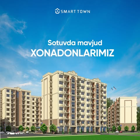 Sotuvda mavjud xonadonlar ✅

📌 Hozirda “Smart Town” turar-joy majmuasidan sotuvda mavjud: 58 kv.m, 63,52 kv.m va 88,55 kv.m maydonga ega xonadonlarni qulay takliflar asosida xarid qilishingiz mumkin.

Xonadonlar haqida batafsil ma’lumot olish uchun hoziroq quyidagi raqamlarga murojaat qiling:
📞 +998956018888

📍 Sergeli tumani, Qo’yliq, 7-mavze.

Smart Town — sizning qulayligingiz uchun!

➖➖➖➖

Доступные апартаменты в продаже ✅

📌 В настоящее время в продаже жилой комплекс “Smart Town”, где вы можете приобрести квартиры площадью 58 кв.м, 63,52 кв.м и 88,55 кв.м по выгодным условиям.

Для получения более подробной информации о апартаментах, пожалуйста, свяжитесь с нами по указанным номерам:
📞 +998956018888

📍 Сергелийский район, Койлик, 7-й квартал.

Smart Town — для вашего удобства!