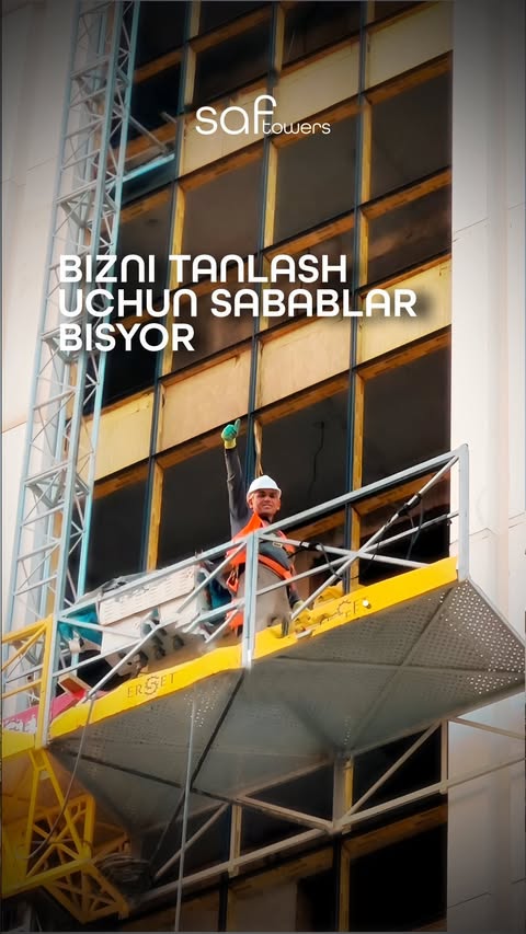 💪 Bizning asl kuсhimiz...

- o‘z ishiga mehr bilan yondashayotgan ustalarimizda!

Aynan mana shunday fidoyi insonlarning mehnati bilan Saf Towers osmono‘par xonadonlarga aylanishda davom etmoqda 👐

Xonadonlar haqida batafsil ma’lumot olish uchun quyidagi raqamga murojaat qiling 👇

📞 +998 78 113 98 82

—————

💪 Наша настоящая сила...

- в наших мастерах, которые подходят к своему делу с душой!

Именно благодаря труду таких преданных своему делу людей, Saf Towers превращается в современный жилой комплекс с высотными зданиями 👐

Для получения более подробной информации о квартирах обращайтесь по следующему номеру 👇

📞 +998 78 113 98 82