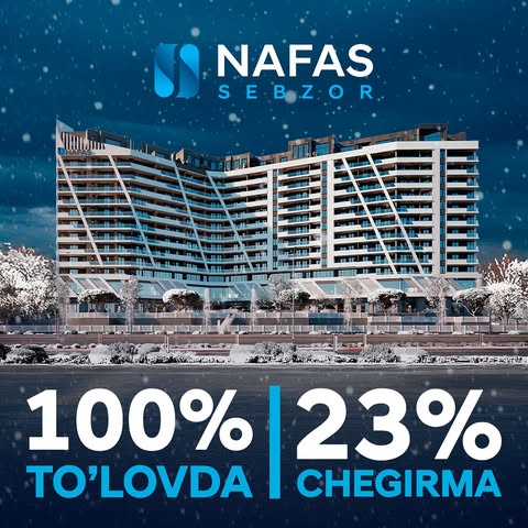 Katta aksiya: 23% chegirma uy sotib olishga

Yangi yil arafasida maxsus taklifdan foydalaning: xonadon uchun 100% toʻlov qilganingizda 23% chegirma!

Shoshiling — xonadonlar soni cheklangan!

📍 Manzil: Toshkent, Soiba Xo‘jayev ko‘chasi, 11
📞 Telefon: 1380
🌍 Sayt: nafastjm.uz

Грандиозная акция: 23% cкидка на покупку квартиры 🎉

Успейте воспользоваться специальным предложением: 23% скидка при 100% оплате за квартиру в честь приближающегося Нового года!

Поторопитесь — количество квартир ограничено!

📍 Адрес: Ташкент, ул. Саиба Ходжаева, 11
📞 Телефон: 1380
🌍 Сайт: nafastjm.uz