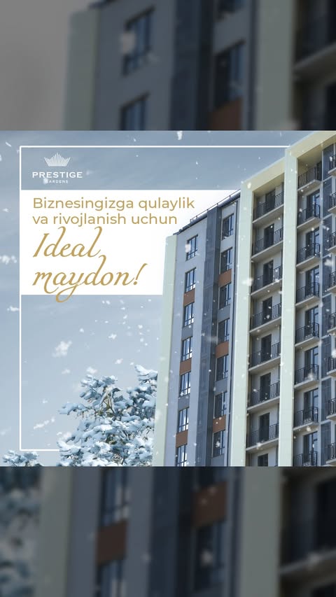 Подходящие помещения для вашего бизнеса 🏢

🏨 Второй этаж Prestige Gardens площадью 3000 м² поделен на комнаты от 150 м², которые отлично подходят для открытия коммерческих объектов. Третий этаж представляет собой единое пространство площадью 3000 м².

Подходит для бизнеса в различных направлениях, таких как:
➖ Салон красоты;
➖ Учебные центры;
➖ Спортивный зал;
➖ Банк и другие.

Если вы ищете удобное место для вашего бизнеса, обращайтесь к нам!

📞 +998 97 305 77 77
—
Biznesingiz uchun mos keluvchi binolar 🏢

🏨 Prestige Gardens’ning 2-qavati 3000m² maydondan iborat bo‘lib, 150m² dan boshlanadigan xonalarga bo‘lingan va tijorat nuqtalari ochish uchun mos keladi. 3-qavat esa yaxlit 3000 m² ni tashkil etadi. 

Turli yo‘nalishdagi bizneslar, jumladan: 
➖ Go‘zallik saloni; 
➖ O‘quv markazlar; 
➖ Sport zali; 
➖ Bank va shu kabilar uchun qulay joy izlayotgan bo‘lsangiz, bizga murojaat qiling!

Batafsil ma’lumot olish uchun biz bilan bog‘laning:
📞 +998 97 305 77 77