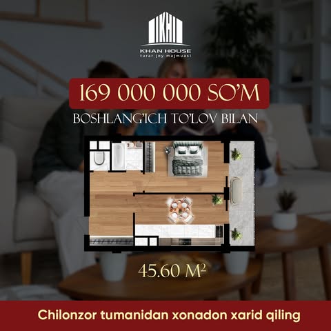 169 mln boshlang’ich to’lov bilan zamonaviy xonadon xarid qiling! ⚡️

🌇 Toshkent shahri Chilonzor tumanidan rivojlangan infratuzilmada joylashgan xonadonlarni qulay to’lov shartlari asosida xarid qiling.

💰 “Arnasoy” turar-joy majmuasi orzungizdagi xonadonni atigi 169 mln boshlang’ich to’lov asosida taqdim etadi.

Qulay imkoniyatni qo’ldan boy bermang❗️

✅ Batafsil ma’lumot olish uchun izohlarda “+” qoldiring yoki sotuv bo’limiga murojaat qiling:

📞 +998773459999
📞 +998777092020

🏞 Arnasoy — orzular maskani!

➖➖➖

Купите современную квартиру с начальным взносом всего 169 млн ⚡️

🌇 Квартиры в Ташкенте, в районе Чиланзара с развитой инфраструктурой, доступны для покупки на выгодных условиях.

💰 ЖК “Арнасой” предлагает вам квартиру вашей мечты всего за 169 млн начального взноса.

Не упустите уникальную возможность❗️

✅ Для получения подробной информации оставьте “+” в комментариях или обратитесь в отдел продаж:

📞 +998773459999
📞 +998777092020

🏞 Arnasoy — место мечты!