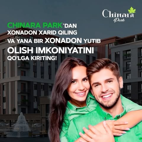 Chinara Parkda 1+1 aksiyasi davom etmoqda ! 🎉

2 yoki 3 xonali xonadon qiymatining 50 foizini to‘lang va yana bir xonadon yutib olish imkoniyatiga ega bo‘ling! 🏠

📌 Shartlar juda oddiy:

Aksiyada 50 ta xonadon ishtirok etadi.
Ishtirokchilardan biri qo‘shimcha xonadonning baxtli sohibiga aylanadi.
Qolgan ishtirokchilar esa albatta kafolatlangan sovg‘alar sohibiga aylanadi.

💼 Aksiyada qatnashishga ulgurib qoling va orzuyingizdagi xaridni yanada foydali bo'lishini ta`minlang!

☎️ Qo‘shimcha maʼlumot uchun quyidagi raqamlarga qo‘ng‘iroq qiling:
(55)-900-09-09
(99)-220-44-44