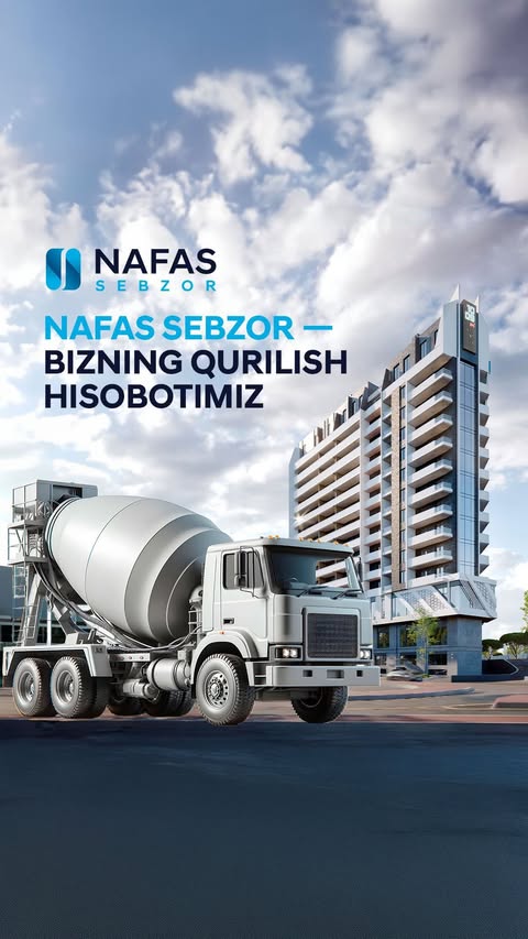 Nafas Sebzor — bizning qurilish hisobotimiz

Sizga yaxshi yangiliklarni yetkazmoqchimiz! Yaqinda biz kelajakdagi uyingizni qurishda katta qadam tashladik: poydevor quyish ishlari yakunlandi va yaqin orada Nafas Sebzor yangi yutuqlarga erishadi!

📍 Manzil: Toshkent, Saiba Xodjayeva ko‘chasi, 11
📞 Telefon: 1380
🌍 Sayt: nafastjm.uz

Nafas Sebzor — наш строительный отчет

Хотим сообщить Вам хорошие новости! Недавно мы сделали большой шаг в реализации Вашей будущей квартиры: завершены работы по заливке котлована, и в скором времени Nafas Sebzor ждут новые достижения!

Адрес: Ташкент, ул. Саиба Ходжаева, 11
📞 Телефон: 1380
🌍 Сайт: nafastjm.uz