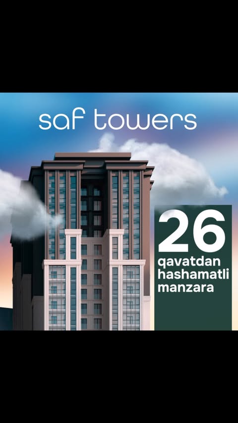 SAF Towers: Qulaylik va balandlikdagi hayot

Hayotni balandlikda his eting — 26 qavatli Saf Towers! 🏙️
Shaharning eng yuksak nuqtasida joylashgan majmua sizga haqiqiy erkinlik va farovonlikni taqdim etadi. ✨ 

Bu yerda yashash — balandlikdan dunyoni kuzatish va har kuni yangi cho‘qqilarni zabt etish demakdir.

Saf Towers — bu hashamatli hayot va yuqori darajadagi qulayliklarning mukammal uyg‘unligi. 🌟 Hayotingizni yuksaklikda davom ettiring!

📞 Biz bilan bog‘laning: +998 78 113 98 82
🌐 Batafsil: saftowers.uz

______________

SAF Towers: Жизнь в высоте и комфорте

Почувствуйте жизнь на высоте — 26-этажный Saf Towers! 🏙️
Комплекс, расположенный на самом высоком уровне города, дарит вам свободу и комфорт. ✨ 

Жить здесь — значит любоваться миром с высоты и ежедневно покорять новые вершины.

Saf Towers — это уникальное сочетание роскошной жизни и максимального удобства. 🌟 Живите на высоте и наслаждайтесь комфортом!

📞 Свяжитесь с нами: +998 78 113 98 82
🌐 Подробнее: saftowers.uz