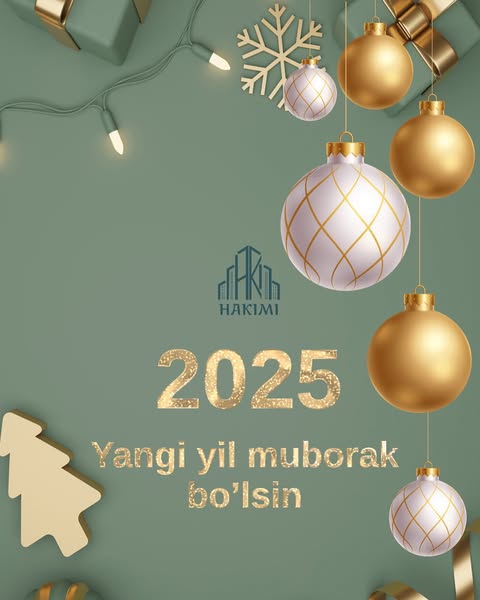 Hakimi towers jamosi sizlani kirib kelayotgan yangi 2025-yil
bilan tabriklaydi🎄 

Oilangizga tinchlik, baxt va baraka olib kelsin☺️

2025-yil barchamizga omadli yil bo’lsin🤗