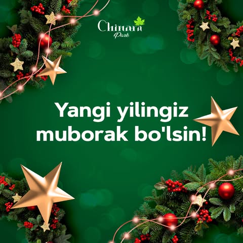 🎄 Yangi yilingiz muborak bo‘lsin, azizlar! 🎉

2024-yil Chinara Park uchun yutuqlar, rivojlanish va yangi imkoniyatlar yili bo‘ldi. Sizning ishonchingiz va qo‘llab-quvvatlashingiz bizni yanada kuchliroq va yaxshiroq bo‘lishga ilhomlantirdi.

Yangi 2025-yilda ham biz siz bilan birga yangi marralarni zabt etib, ajoyib loyihalar yaratishda davom etamiz.

✨ Yangi yilingiz quvonch, baxt va farovonlik bilan to‘lsin!

Chinara Park – orzularingizdagi makonni yaratamiz!

----------------

🎄 С Новым годом, дорогие друзья! 🎉

2024 год стал для Chinara Park годом достижений, развития и новых возможностей. Благодаря вашему доверию и поддержке мы стали еще сильнее и вдохновлены на создание еще лучших проектов.

В новом 2025 году мы продолжим покорять новые вершины и создавать удивительные проекты вместе с вами.

✨ Пусть ваш Новый год будет наполнен радостью, счастьем и благополучием!

Chinara Park – мы создаем пространство для ваших мечт!