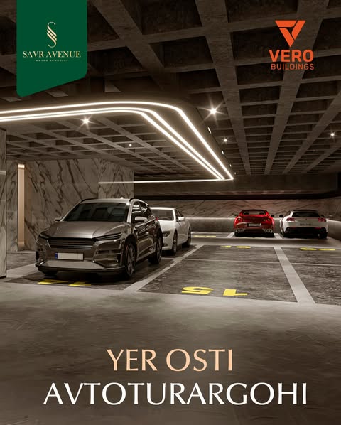 Savr Avenue turar-joy majmuasida avtoturargoh

🚗 Savr Avenue turar-joy majmuasining aholisi uchun hech qachon avtoturargoh muammo bo’lmaydi! Turar-joy majmuamiz hududida mavjud:

🔹 440 o’rinli yer osti avtoturargohi avtomobilingizni har qanday ob-havo sharoitidan himoya qiladi. 
🔹 Oson kirish va qulay joylashuvga ega 210ta mashina uchun yer usti avtoturargohida joy. 

🔒 Bizning 24 soatlik qo’riqlash va videokuzatuv tizmimiz maksimal xavfsizlikni kafolatlaydi. 

Savr Avenue turar-joy majmuasidagi avtoturargoh - qulay yashashingiz uchun yana bir afzallikdir. Avtomobilingiz uchun joy qidirishni unuting va zamonaviy majmuada hayotdan zavqlaning!

📞 Batafsil ma’lumot uchun: 
+998(78)555-88-88

— — —

Парковка в ЖК Savr Avenue

🚗 У жителей ЖК Savr Avenue никогда не возникнет проблем с парковкой! На территории нашего жилого комплекса предусмотрены:

🔹 Подземная парковка на 440 мест защитит ваш автомобиль от любых погодных условий

🔹 Наземная парковка на 210 мест с легким доступом и удобным расположением

🔒 Наша система видеонаблюдения и круглосуточная охрана гарантируют максимальную защищенность.

Парковка в ЖК Savr Avenue – это еще одно преимущество для вашего комфортного проживания. Забудьте о поиске места для вашего автомобиля и наслаждайтесь жизнью в современном комплексе!

📞 Узнайте больше:
+998(78)555-88-88