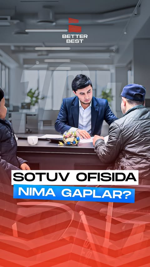 Yuqori atmosfera, qulay taklif va yangi xonadon!

💥 Harorat anchayin ilib qoldi, «Better Best» savdo ofislarida ham ishlar qizg'in davom etmoqda. 

⌛️ Yil boshida yangi xonadon olishni niyat qilgan mijozlarimiz uchun «20% chegirma va maishiy texnika» hamda «10+ aksiya»lari e'lon qilingan. Tajribali xodimlarimiz esa bu ezgu yo'lda tinim bilmay harakat qilishmoqda!

Sizni savdo ofisimizda 9:00 dan 19:00 gacha kutib qolamiz!

📞 78-777-77-27
_________

Высокая атмосфера, выгодные предложения и новые квартиры!

💥 Температура заметно повысилась, и работа в торговых офисах «Better Best» кипит!

⌛️ Для клиентов, планирующих приобрести квартиру в начале года, мы объявляем о следующих предложениях: «20% скидка и бытовая техника в подарок» и «Акция 10+». Наши опытные специалисты активно работают, чтобы помочь вам на этом важном пути!

Мы ждём вас в наших торговых офисах с 9:00 до 19:00

📞 78-777-77-27