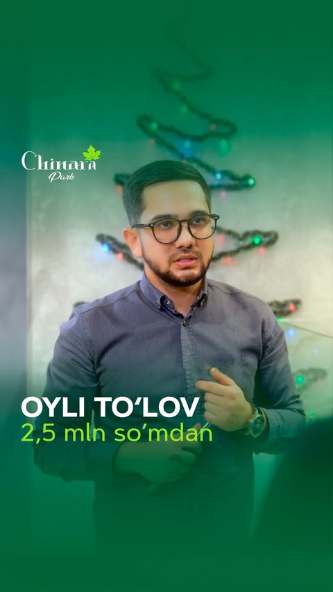 🏡 Oylik toʻlovi 2,5 mln soʻmdan boshlab 2 xonali xonadon egasi boʻlishni xohlaysizmi?

✅ Chinara Parkdan maxsus gibrid toʻlov taklifi:

Dastlabki to'lov: 50% 
Oylik toʻlov: 2,5 mln soʻmdan boshlab!
Qolgan summa: kadastrdan soʻng!

🔔 Bu imkoniyat barcha mijozlarimiz uchun amal qiladi!

☎️ Qo‘shimcha maʼlumot uchun quyidagi raqamlarga qo‘ng‘iroq qiling:
(55)-900-09-09
(99)-220-44-44