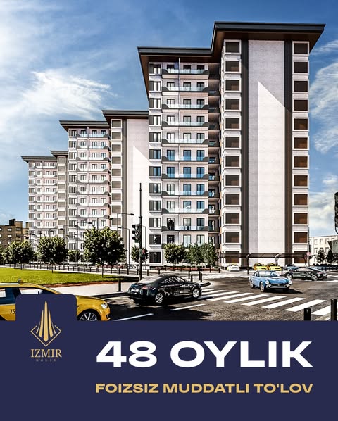 ⚡️“Izmir House” turar joy majmuasidan xonadonlarni 48 oygacha foizsiz bo‘lib to‘lash imkoniyati bilan xarid qiling.

🔑 Bundan tashqari, xonadonlar o‘z egalariga 2025 yilning 4-choragida topshiriladi.

Orzuingizdagi uyga qulay va foydali shartlar asosida ega bo‘lishning ayni vaqti.

Batafsil ma’lumot uchun quyidagi kontaktlarga murojaat qiling yoki bizga yozing.

📞 950616666 | 995853333
📞 950716666 | 995653333
➖➖➖➖➖➖➖➖➖➖

⚡️Приобретайте квартиры ЖК "Izmir House" в беспроцентную рассрочку до 48 месяцев! 

🔑 Кроме того, квартиры будут сданы своим владельцам в 4 четверти 2025 года. 

Это самое время получить желаемое по удобным и приятным условиям!

Для более подробных информации обращайтесь в контакты ниже или напишите в директ!

📞 950616666 | 995853333
📞 950716666 | 995653333