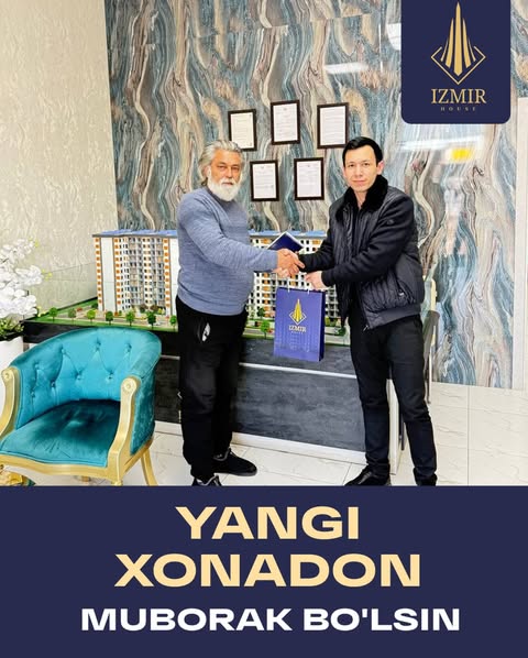 Xaridingiz uchun rahmat!

🌇 “Izmir house” qurilish loyihasi hamyonbop narxlari va o’zining ko’plab afzalliklari bilan yurtdoshlarimiz tanloviga aylanib bormoqda.

🥳 Zamonaviy dizayn, qulay infratuzilma hamda har tomonlama xavfsiz va ishonchli tanlovingizdan minnatdormiz!

❗️ Shoshiling, xonadonlar soni juda oz qoldi.

Loyihamiz haqida batafsil ma’lumot olish uchun:

📞 950616666 | 995853333
📞 950716666 | 995653333

📍 Манзил: город Ташкент, Яшнабадский район, улица Джаркурган